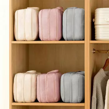 Мешок для хранения одежды Tidy-up Quilt Большая сумка для упаковки одежды Утолщенная тканевая влагонепроницаемая сумка большого размера S розовый