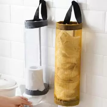 Мешок для хранения полиэтиленового пакета с длинной сеткой можно повесить для хранения