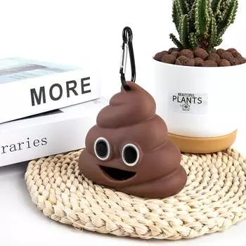 Мешок для какашек для домашних животных в форме дерьма, мешки для мусора для собак и кошек, портативный держатель для дозатора какашек для собак 9cmx5cmx8cm кофейный