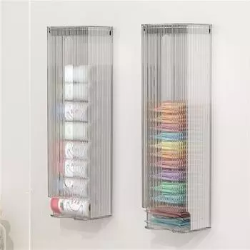 Мешок для мусора, ящик для хранения, настенный кухонный мешок большой емкости, удобный мешок для извлечения, пластиковый мешок-сборник 32*8*9*3cm зелёный