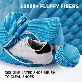 Мешок для мытья обуви Удобный устойчивый к разрыву мешок для стирки обуви Прочные молнии Мешок для чистки обуви для дома A