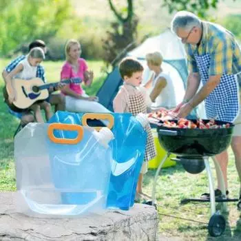 Мешок для питьевой воды Складной дизайн Пищевой класс Не содержит BPA Термостойкий герметичный Контейнер для воды большой емкости Аксессуары для ледяных ванн M 1pc чистый