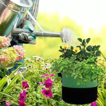 Мешок для посадки с ручками, дышащий нетканый материал для выращивания картофеля, помидоров, цветов, овощей, мешок для выращивания садовых принадлежностей зелёный