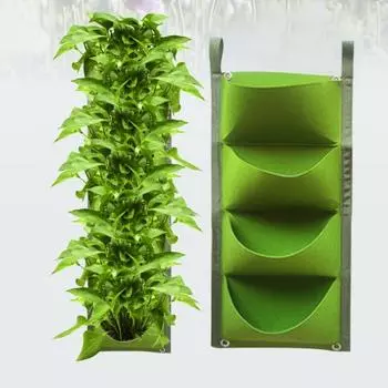 Мешок для посадки, водонепроницаемая, прочная, несущая, сильно впитывающий войлок, настенная сумка для посадки цветов, садовый декор