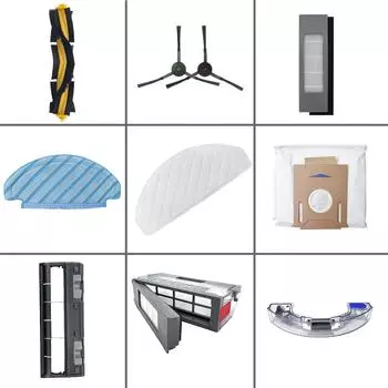 Мешок для пыли, основная/боковая щетка для робота-пылесоса ECOVACS DEEBOT OZMO T8/T8 AIVI, фильтр, одноразовая ткань для швабры, деталь DLX11-22