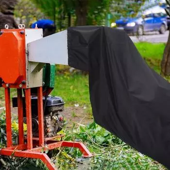 Мешок для сбора щепы из плотной ткани с двойной веревкой и затягивающимся шнурком чёрный