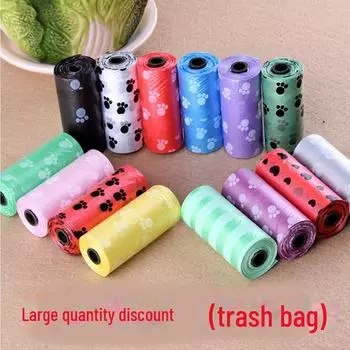 Мешок для собачьих экскрементов с дизайном в виде отпечатка лапы для уборки, утилизации отходов и прогулок Pink