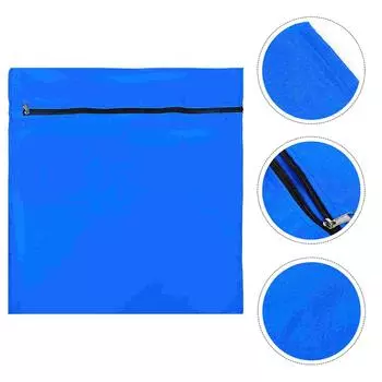 Мешок для стирки домашних животных Подкладка для клетки Стирка Стирающиеся мешки Полиэстер Одежда для крупных предметов Контейнеры Стиральная машина Открытие для выгула синий