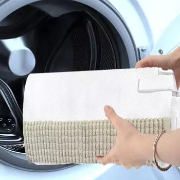 Мешок для стирки обуви для стиральной машины Многоразовый мешок для чистки обуви на молнии с застежкой-молнией Пушистый мешок из синели из микрофибры для чистки на 360 градусов 2pcs