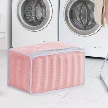 Мешок для стирки сетчатой обуви для машинной стирки обуви на плоской подошве белый