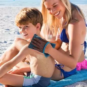 Мешок для удаления песка, плюшевая ткань, безопасный для кожи инструмент для удаления песка синего цвета, мягкие 7,87*5,12 дюйма, многоразовые пляжные предметы первой необходимости для чистого удовольствия без песка синий