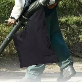 Мешок для воздуходувки на молнии, водонепроницаемый вакуумный уличный измельчитель листьев, садовый мешок для сбора пыли чёрный