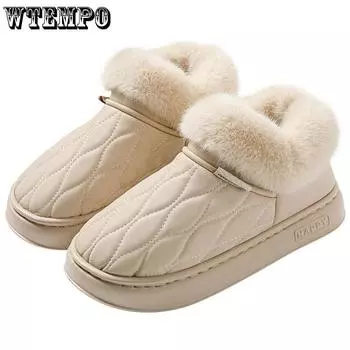 Мешок и хлопковые тапочки женские зимние верхняя одежда толстые плюшевые домашние водонепроницаемые и теплые хлопковые тапочки мужские 36-37 хаки