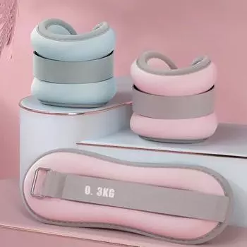 Мешок с песком для фитнеса с железным песком, студенческий бег, танцевальные леггинсы, мешок с песком, мужские и женские мешки с песком для упражнений на лодыжку и запястье 300gX2 синий