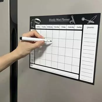 Message Board Monthly Weekly Planner Fridge Sticker Magnetic Whiteboard Fridge Sticker Mother S-Monthly Planner