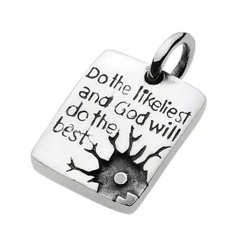 Message Plate Pendant fp0132 [Figmart] [Silver Accessory]