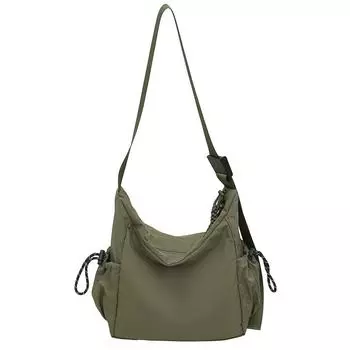 Messenger Bag Nylon Zipper Crossbody Bag for Women with Multiple Pockets Handbag Solid Tote Bag for Work Travel жёлтый