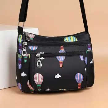 Messenger Bag Women s Small Bag 2024 New Arrival K-style Oxford Cloth Canvas Bag Casual Easiest for Match Sports Travel Shoulder Bag Black