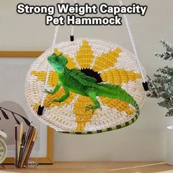 Места обитания ящерицы Гамак для ящериц Гамак для рептилий Качели для рептилий Подвесная кровать Хлопковые попугаи Крысы Паук Змея Хомяк Аксессуары для ящериц