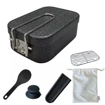 Mestin Marble Coat Rice Bowl 5 Piece Set 6 Piece Set Camping Outdoor Piece M Size d+ / (Black [6 Set], (2 Cups))