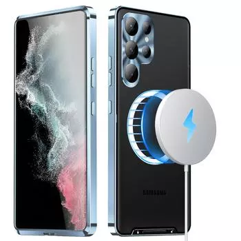 Мета-чехол Магнитные ультратонкие прозрачные чехлы для Samsung Galaxy S24 Ultra Plus 5G, чехол для телефона, защита объектива, противоударные чехлы For Galaxy S24