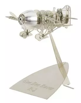 Metal Airplane Model of the The Gee Bee Racer R-2 by Aerobase – Silver Colored