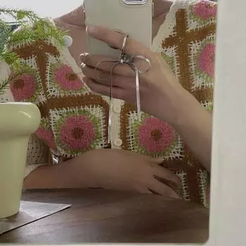 Metal Bow Shaped Mobile Phone Chain Silvery Mobile Phone Holder Phone A