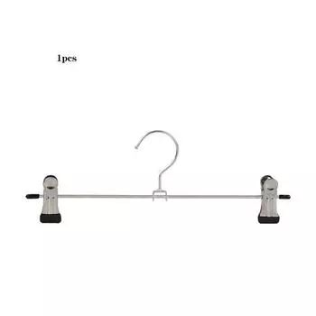 Metal Coat Clip Hangers Clothes Closet Pant Trouser Skirt Racks Nonslip 1PCS