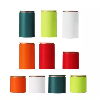 Metal Container for Herbs Storage Loose Tea Coffee Storage Container Metal Box small оранжевый