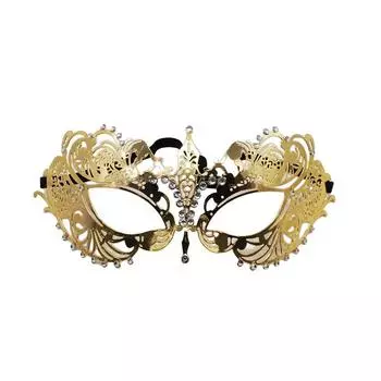 Metal Diamond Elegant Mask Masquerade Couple Halloween Party Women Accessory Style B