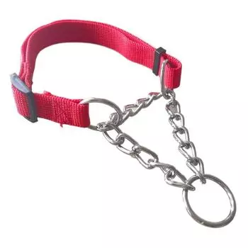 Metal Dog Slip Pinch Collar Nylon Dog Leash Necklace Walking Dog Collar Dog Training Collar Puppy