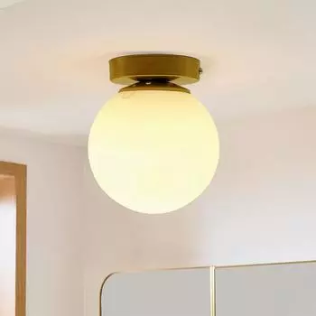 Metal Dual Ring Crystal Flush Mount Ceiling Light, for Hallway Light Fixture Ceiling Flush Mount (6 White)