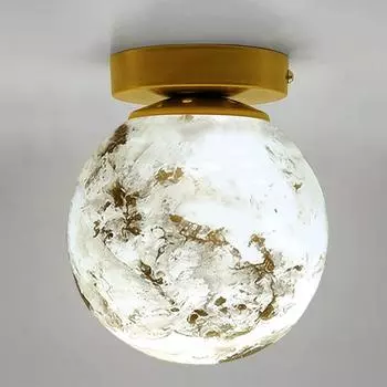 Metal Dual Ring Glove Flush Mount Ceiling Lamp Light, for Hallway Light Fixture Ceiling Flush Mount (6 Saturn)