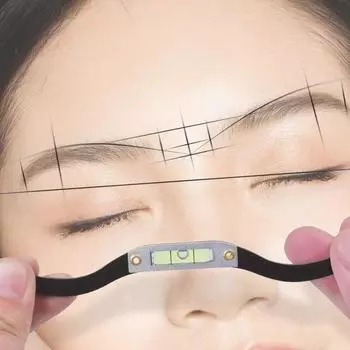 Metal Eyebrow Positioning Semi-Permanent Line Ruler Horizontal Eyebrow Ruler Microblading Level Eyebrow Tattoo Bow Ruler
