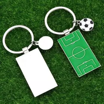 Metal Football Field Soccer Key Chain Creative Sports Souvenir Keyring Football Fans темно-зеленого