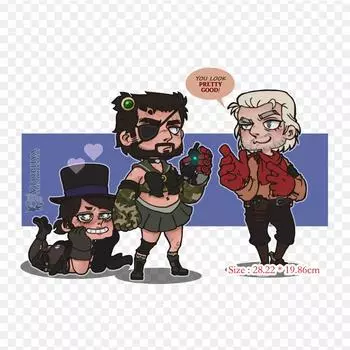 Metal Gear Solid V The Phantom Pain Metal Gear Solid P Утюг на теплопередаче Печать Виниловые нашивки Наклейка для одежды DIY Аппликации Моющиеся нашивки