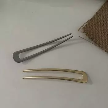 Metal Hair Sticks Electroplate Hair Clip High Quality U Shape Barrettes Women Headdress золотистый