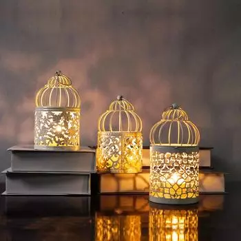 Metal iron birdcage candlestick wedding props layout decoration ornaments can be handmade crafts gifts