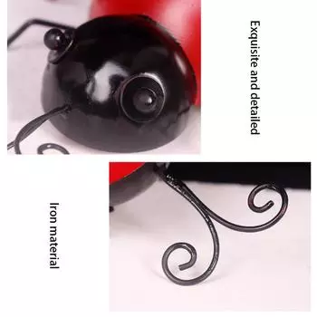 Metal Ladybug Wall-mounted Antirust Perfect Gift Creative Wall Decor Beautifully Bling Color Home Decoration Metal Lovely 10x10X3cm жёлтый