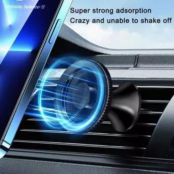 Metal Magnetic Air Vent Mount Stand Phone Holder Upgrade Hook Clip For Magsafe iPhone For Cellphones O1A7