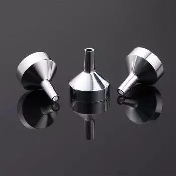 Metal Make-Up Supplies Liquid Refill Tools Filling Bottles Accessories Funnel Set Perfume Funnels silver-10 pcs