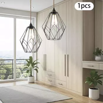 Metal Mesh Pendant Lamp Shade,Hollow,Replacement,Pendant Light Cover,Iron Wire Lampshade for Coffee