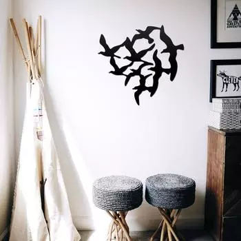 Metal Ocean Lighthouse Wall Art – Black Hanging Plaques for Home, Living Room, Bedroom, & Office Decor чёрный