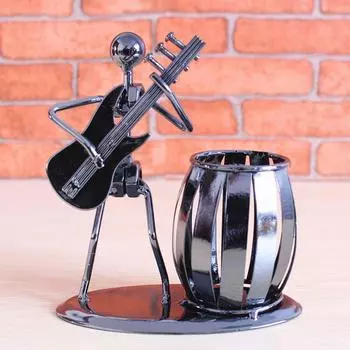 Metal Pencil Pot Desk Tidy Vase Novelty Container Stationery Supplies School Office Organizer серебряный