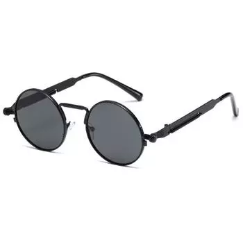 Metal Punk Style Sunglasses Retro Spring Small Frame Oval Sunglasses Street Shot Glasses 8478
