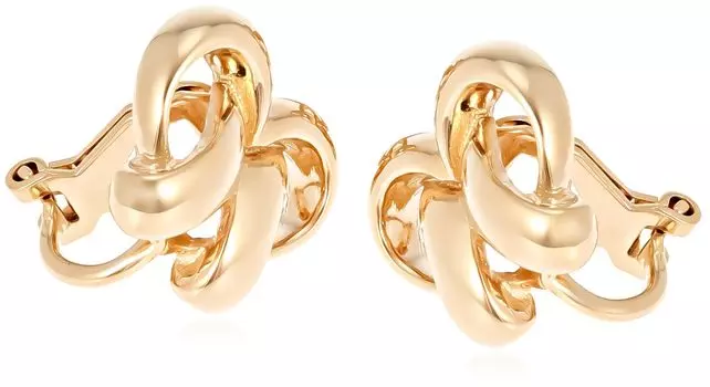 Metal Ribbon Earrings Gold GJ64574 золотой