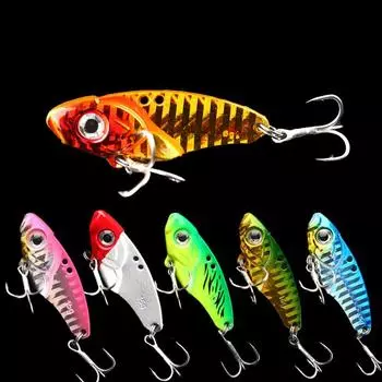Metal Road Runner VIB Lures Rattlesnake False Bait Bass Warbler Road Runner Hard Bait Lures Hard Bait Jigs 2 PCS
