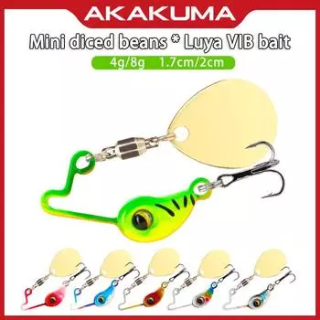 Metal Road Subvib Fish Bait Mini Douding 4G8G Композитная блестящая поддельная приманка для ловли окуня, черная рыба, перевернутый рот, биомиметическая F as the picture