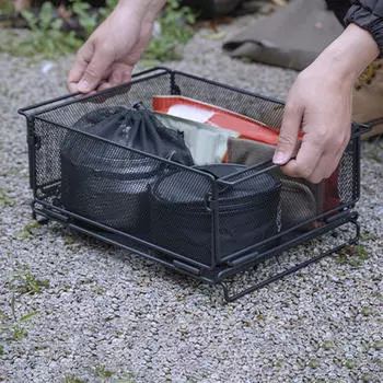 Metal Storage Basket Holder Organizer Water Filter for Toiletries Items Outdoor Organizing