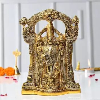 Metal Tirupati Balaji Idol,Golden золотистый